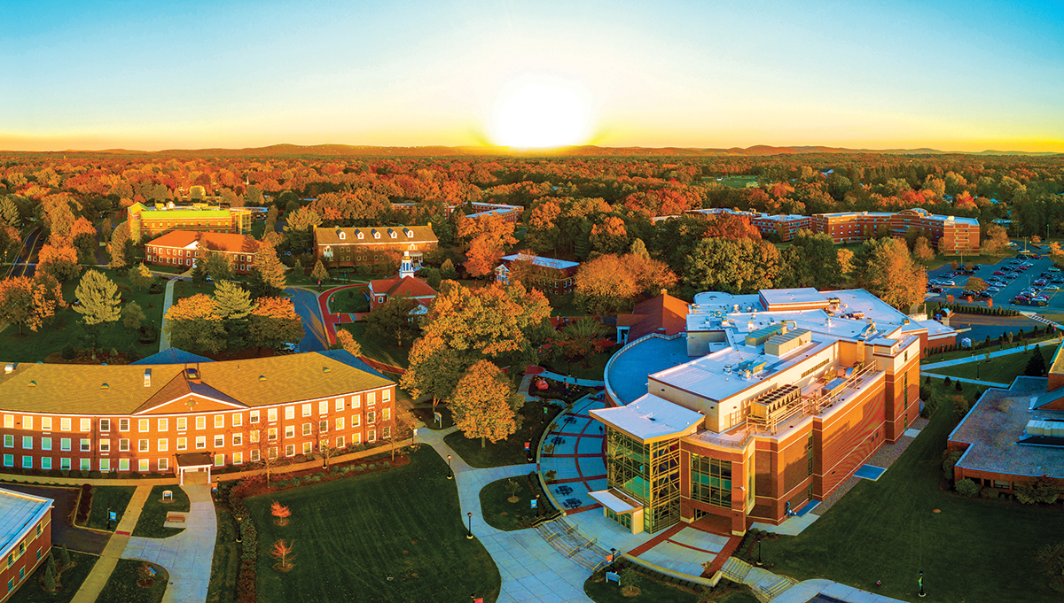 Drone image of campus