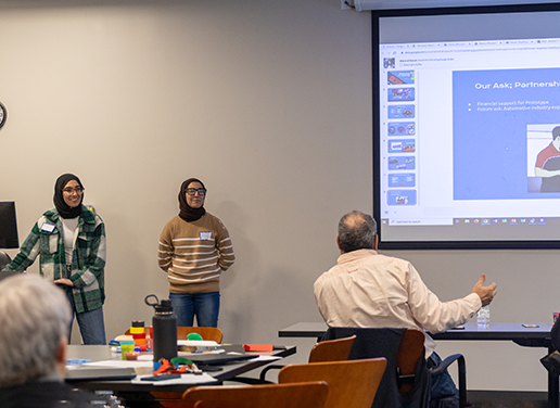 Students giving presentation