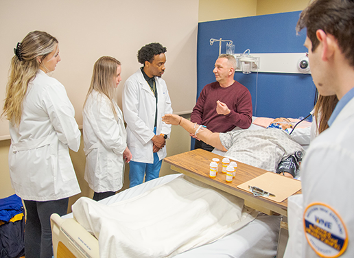 Students in pharmacy class