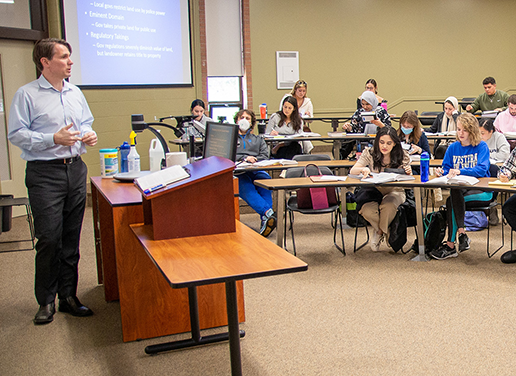 Students in law class