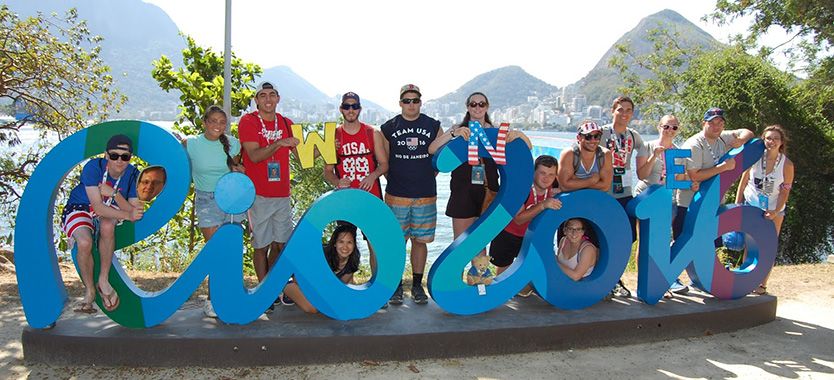 Students attending the Rio 2016 Olympics