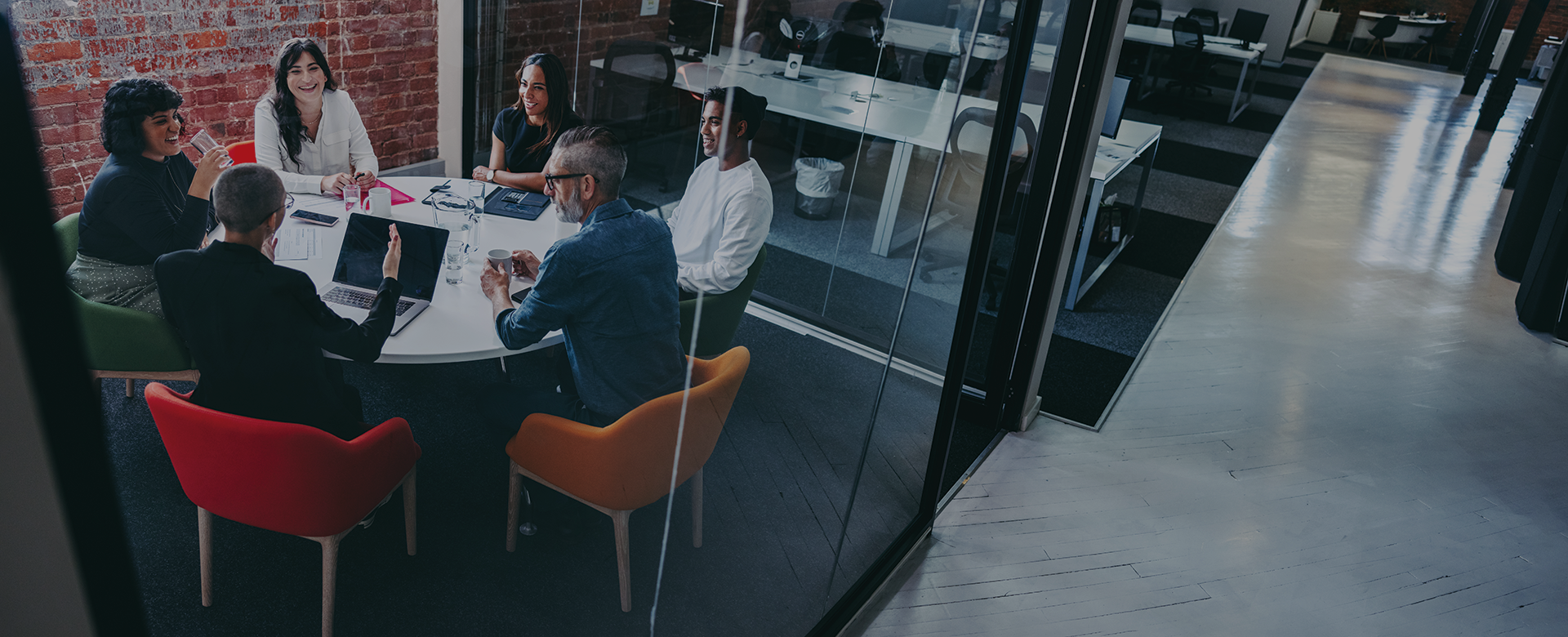 Coworkers at meeting