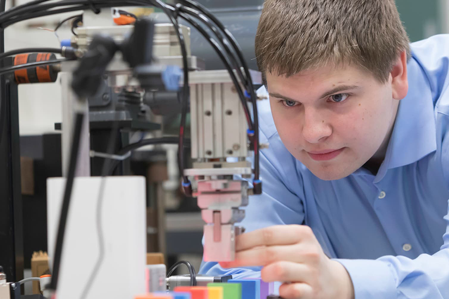 Male engineering student