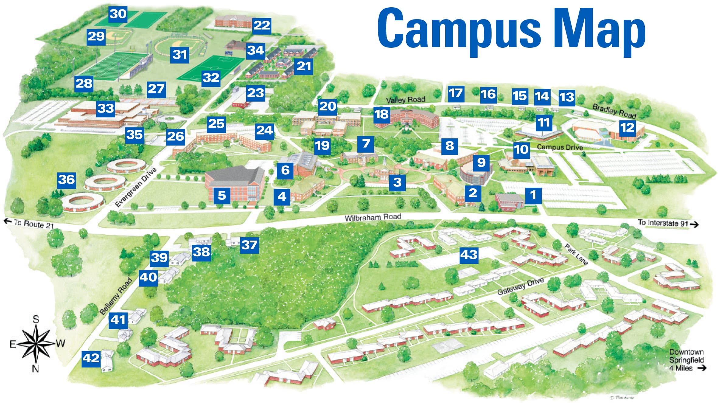 Campus Map Visit Western New England University