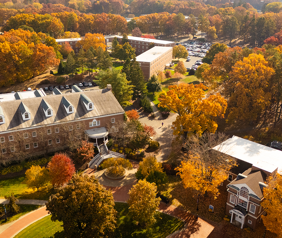 Aerial view of campus