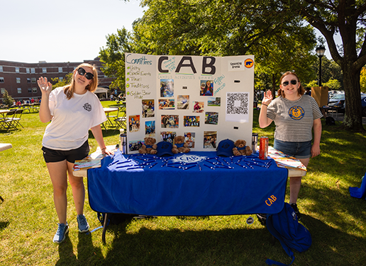 CAB student involvement fair table