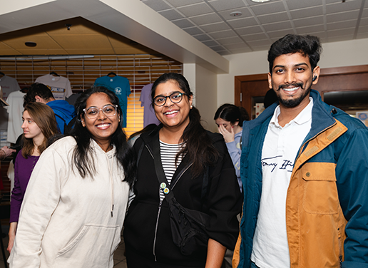 Group of students smiling at camera