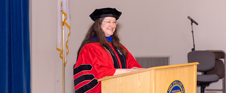 Professor Elizabeth Elam at the podium