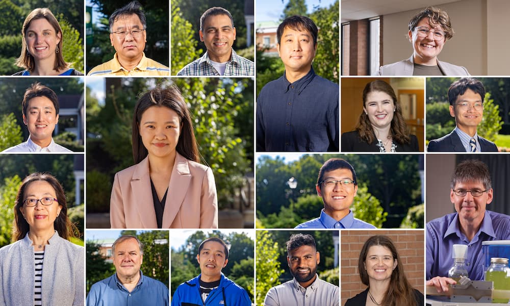 A collage of new faculty headshots.