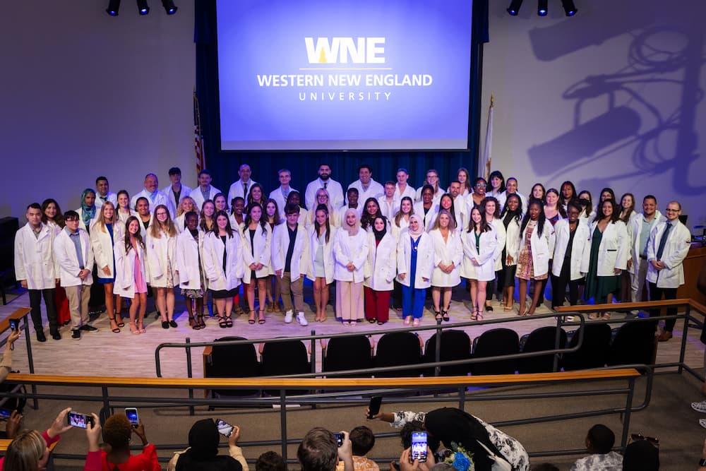 Students at White Coat Ceremony