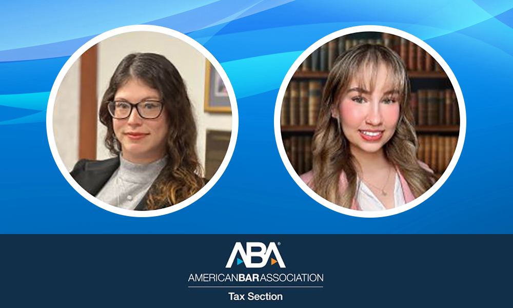 Graphic featuring headshots of Rachel Lang and Kelsey Oleksak above the ABA logo.