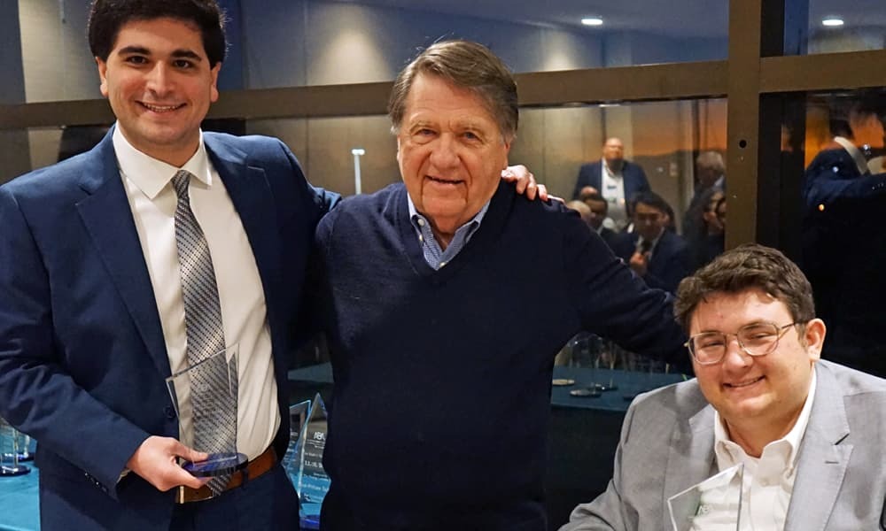 L to R: Conor McCormick, Professor Fred Royal and Christopher Nasta