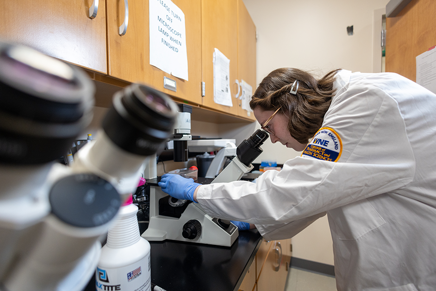 Student in pharmacy lab