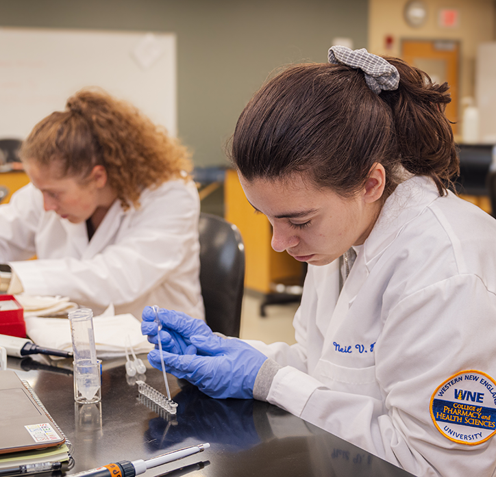 Student in pharmacy lab