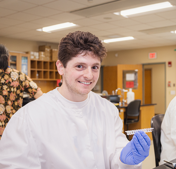 Student in pharmacy lab