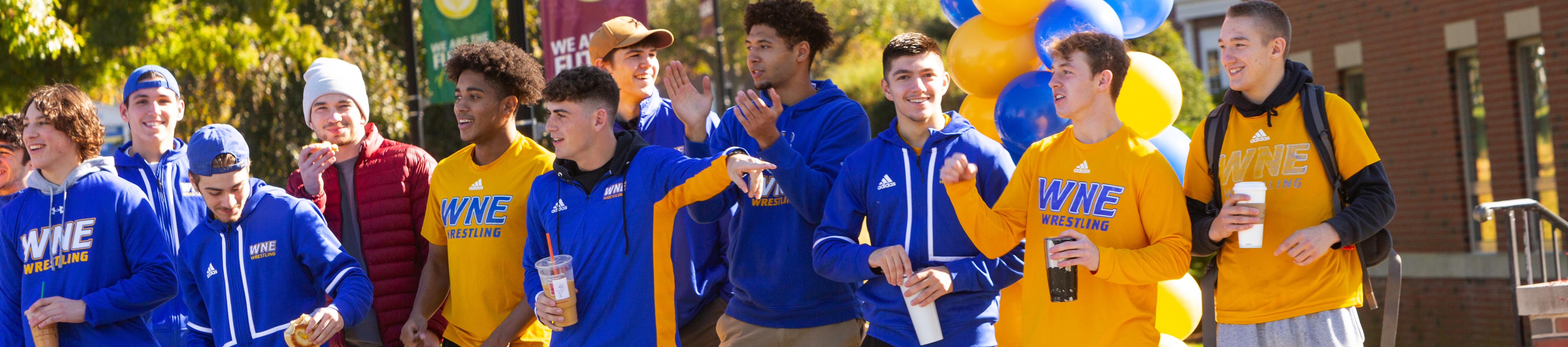 Students welcome visitors to campus