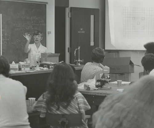Biology class, 1975